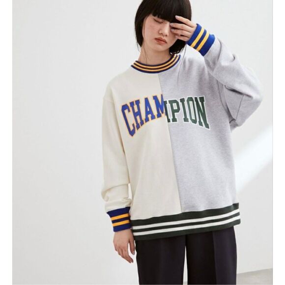 Champion Tops - CHAMPION | vintage two tone crewneck sweatshirt L